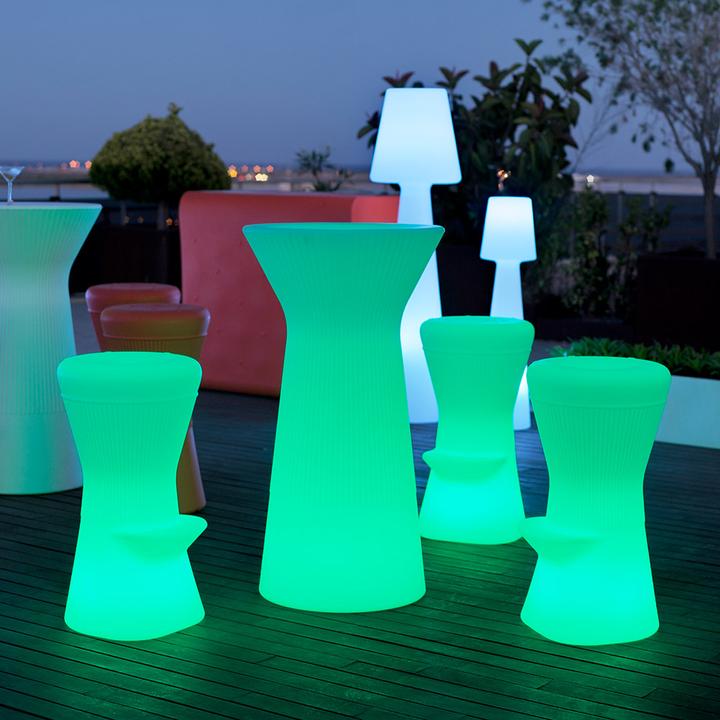 Actual product image Newgarden CORFU 74 LED Solar Bar Stool 40cm + RGB, Battery, Remote Control Indoor & Outdoor IP65 (45 lm, IP65)