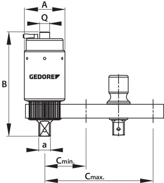 Produktbild Gedore DVV-40Z Drehmomentvervielfältiger DREMOPLUS ALU 4000 Nm (1/2", 300 Nm, 4000 Nm)
