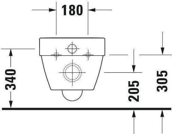 Produktbild Duravit Wand-WC VERO AIR RIMLESS tief, 370x570mm weiss (1 x)