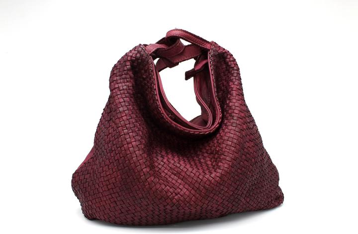 Produktbild Only-Bags.Store Ledertasche, Umhängetasche aus weichem gewebtem Leder, wandelbarer Rucksack aus Leder