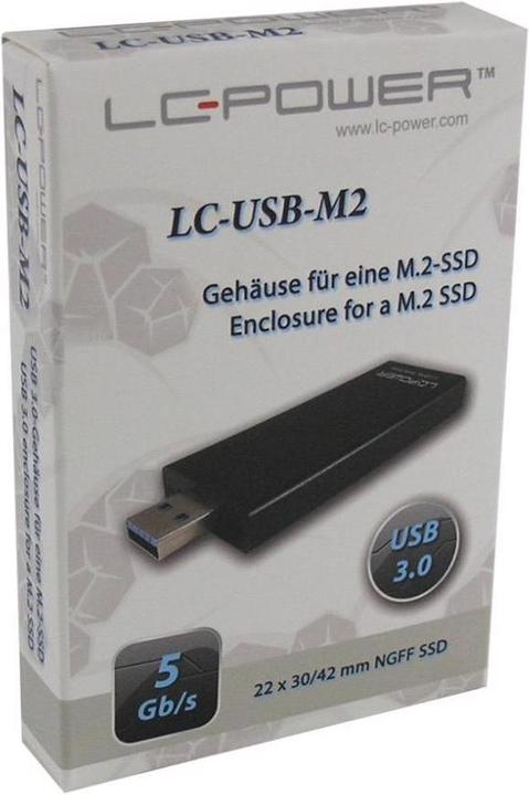 Immagine prodotto LC-Power Est. M.2 Alloggiamento LC-USB-M2 (M.2, M.2 2230, M.2 2242)