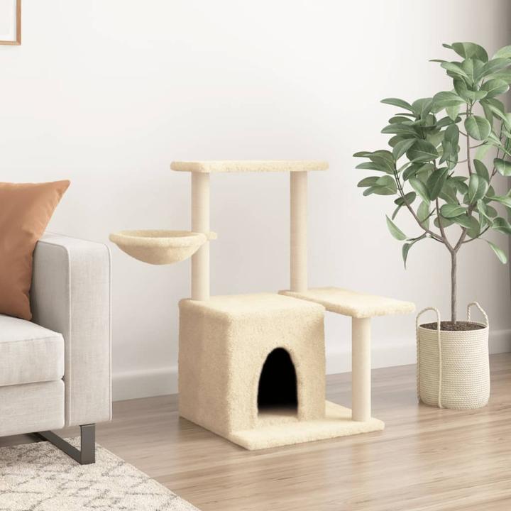 Image du produit VidaXL Kratzbaum mit Sisal-Kratzsäulen Creme 83 cm,Farbe (83 cm, Crème)