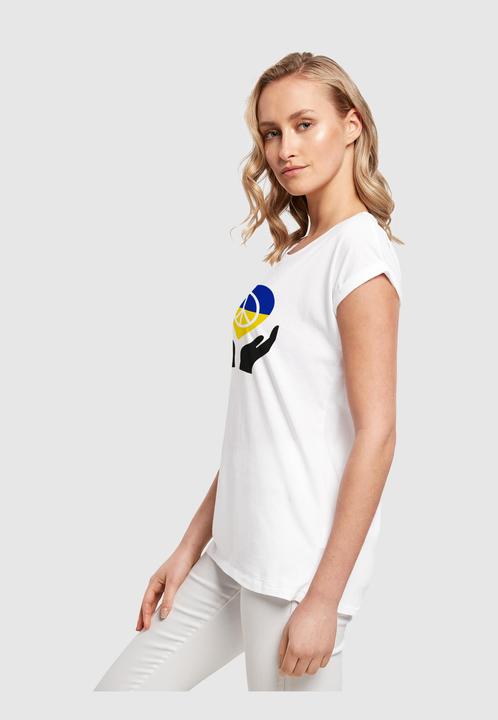 Immagine prodotto Merchcode Maglietta da donna Peace - Hand Peace Heart con spalla estesa - 161423 (S)