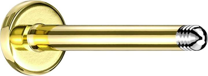 Produktbild Star Piercing Micro Labret-Stab vergoldet (Titan G23, ohne Messing)