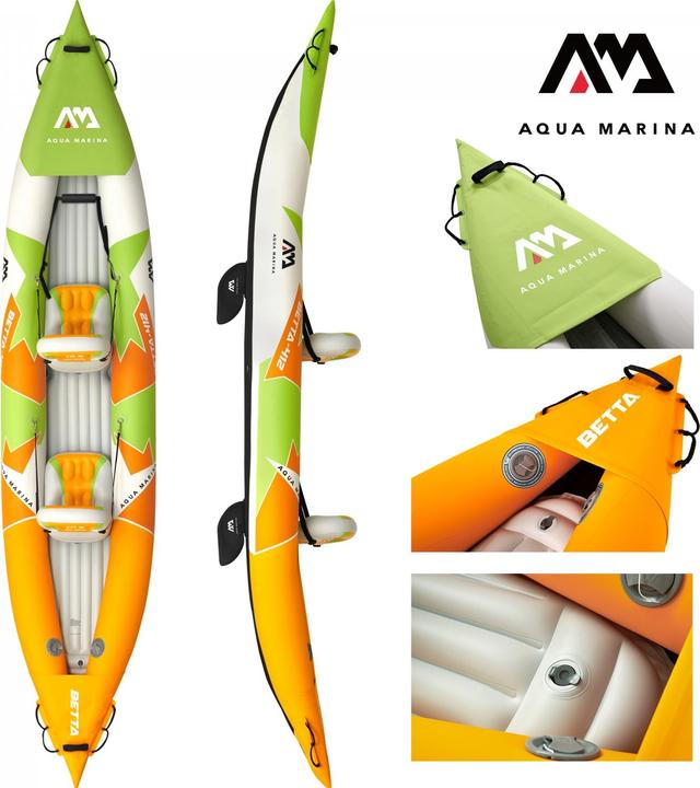 Aqua Marina Kayak 412x83 cm for 2 persons with air seat adjustable backrest transport bag Reparatu (2 pers.)