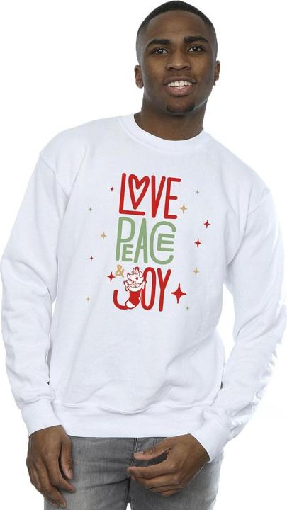 Actual product image Disney Mens The Aristocats Marie Love Peace Joy Cotton Sweatshirt (XL)