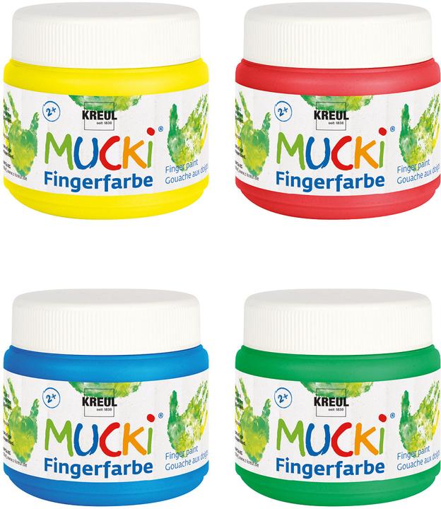 Produktbild Kreul Fingerfarben (Gelb, Rot, Blau, Grün, 600 ml)