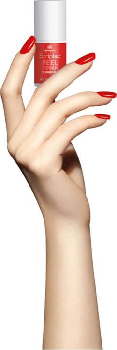 Produktbild Alessandro Striplac Peel or Soak Ruby Red 8 ml (123 Ruby Red, Abziehbarer Nagellack)