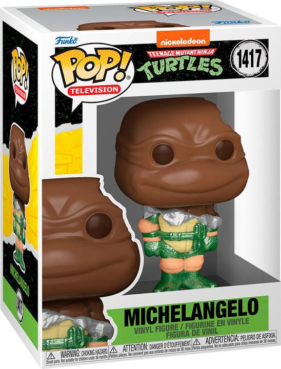 Actual product image Funko POP! TV: Teenage Mutant Ninja Turtles (TMNT) - Michelangelo - Easter Chocolate - TMNT Retro/Cl