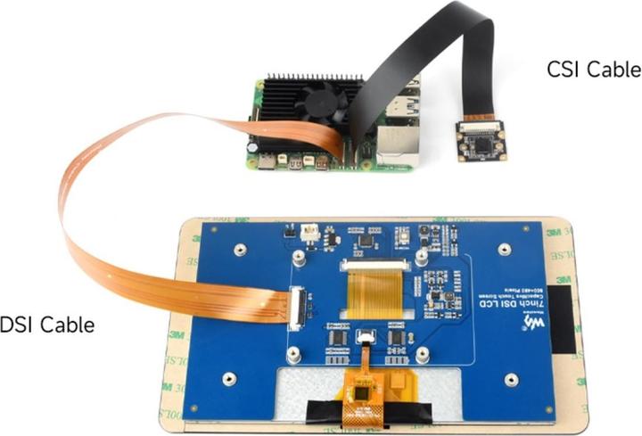 Actual product image WaveShare 200mm DSI/MIPI display cable for Raspberry Pi 5