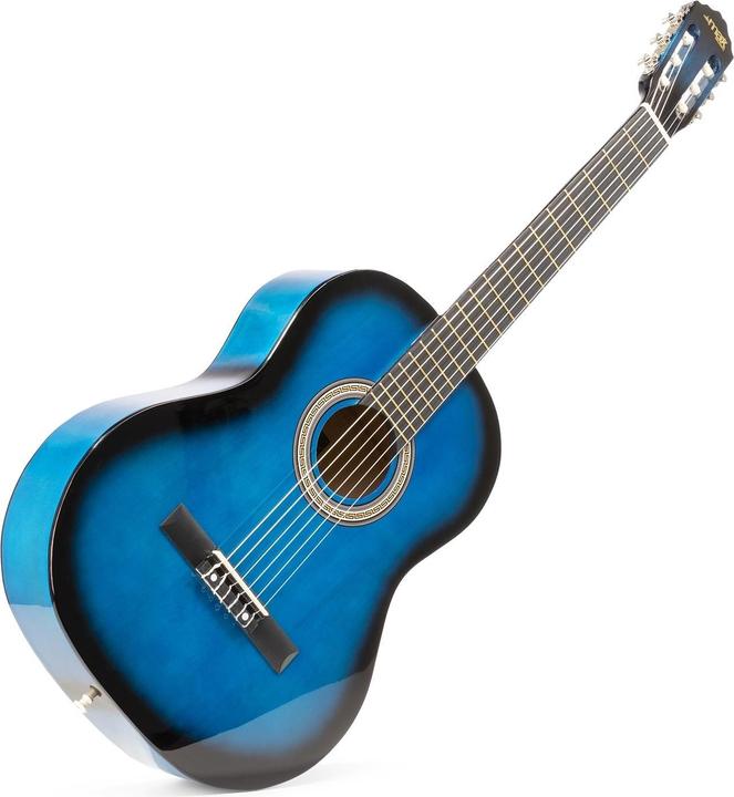 Produktbild Max Konzertgitarre SoloArt Set Blau (Akustik Gitarren Set, Holz)
