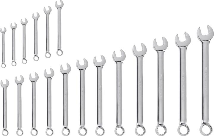 Produktbild Kraftwerk Gabelringschlüssel Satz (22 mm, 18 mm, 19 mm, 7 mm, 5 mm, 12 mm, 10  mm, 11 mm, 16 mm, 15 mm, 8 mm, 14 mm, 21 mm, 20 mm, 13 mm, 17 mm, 9 mm, 6 mm)