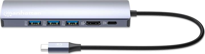 Produktbild Manhattan 6-in-1 4K USB-C Dockingstation 1xHDMI 3xUSB 5 Gb/s (USB-C, 6 Ports)