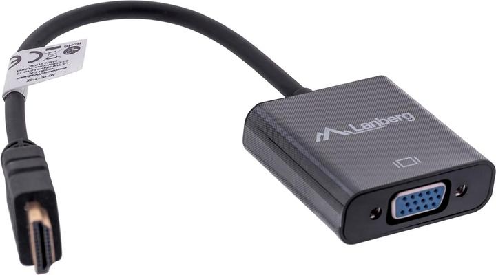 Produktbild Lanberg AD-0017-BK Videokabel-Adapter HDMI-A VGA (HDMI, VGA, 20 cm)