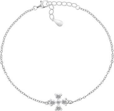 Brilio Silver - Decent silver bracelet with zircons BRC52W