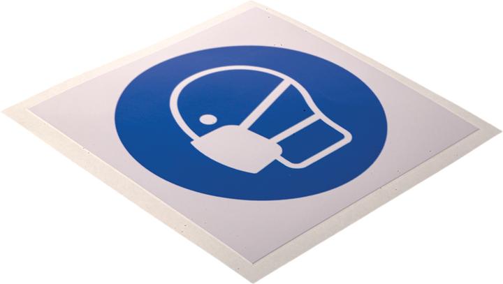Actual product image Rs Pro Mandatory sign with pictogram: mask, vinyl self-adhesive, W 100mm, H 100 mm