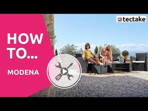 Image du produit tectake Salon de jardin MODENE 4 places avec housse de protection