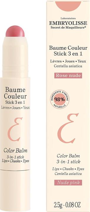 Image du produit Embryolisse - Color Balm 3-In-1 Stick Nude Pink 2,5G (EMB419000) (Rose nu Rose)