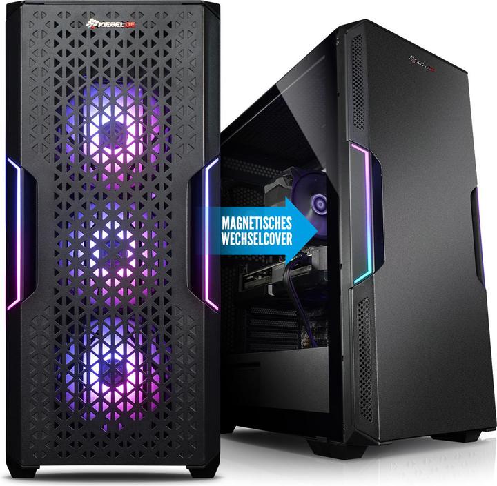 Actual product image Kiebel Gaming PC Raptor V AMD Ryzen 7 5800X, 16GB DDR4, AMD Radeon RX 7600 8 GB, 1TB SSD (AMD Ryzen 7 5800X, 32 GB, 1000 GB, Radeon RX 7600)