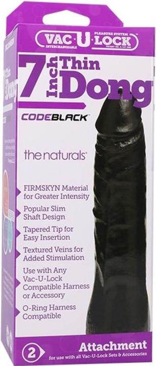 Image du produit Doc Johnson CodeBlack - The Naturals - 7" Thin Dong