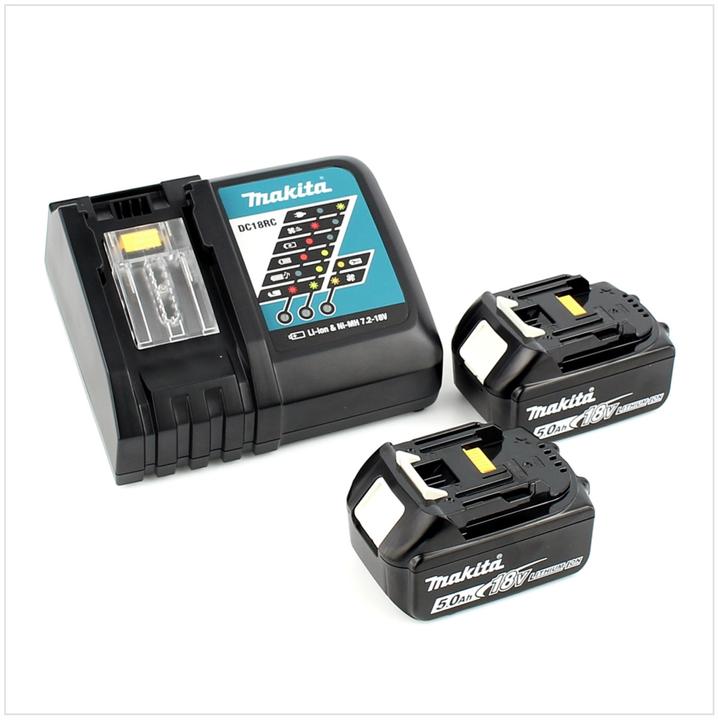 Actual product image Makita DTW 1002 RTJ 18 V Cordless Impact Wrench Brushless Li-Ion + Makpac Case + 2 x Batteries BL 18 (Rechargeable battery operated)