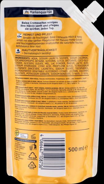 Produktbild dm Balea Milch Honig (Flüssigseife, 500 ml)