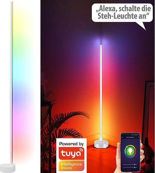 Produktbild Luminea 2er-Set WLAN-Steh-/Eck-Leuchten (750 lm)