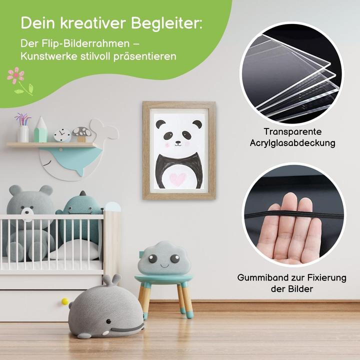 Image du produit Hermex Bilderrahmen Flip Fotorahmen A4 Kunstrahmen Bildhalter Wandrahmen (A4)