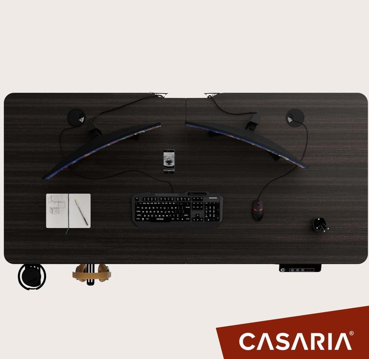 Actual product image Casaria Desk with adjustable height (140 x 60 x 118 cm)