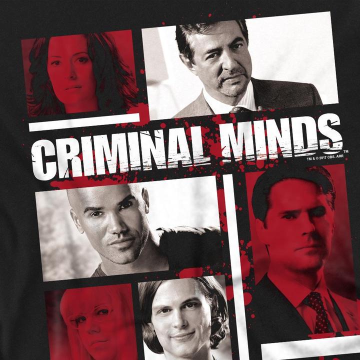 Actual product image Criminal Minds Mens Character Boxes T-Shirt (4XL)