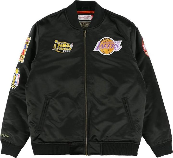 Image du produit Mitchell & Ness M&N Satin Bomber Veste - FLIGHT Los Angeles Lakers noir (L)