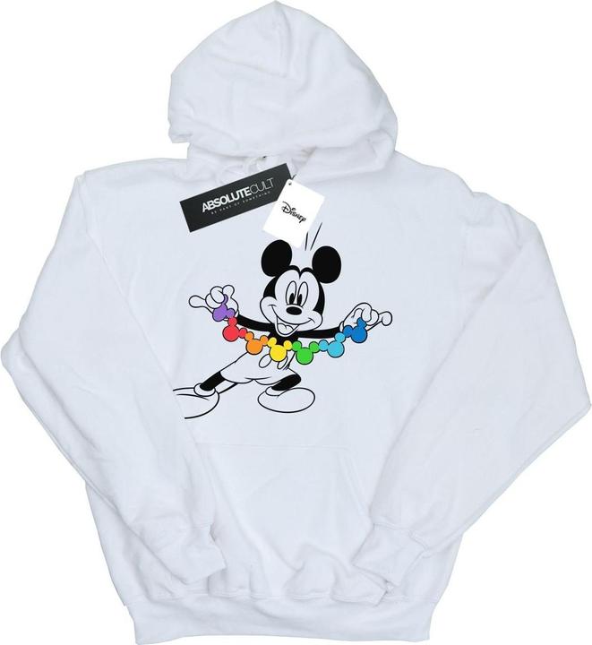 Actual product image Disney Mens Mickey Mouse Rainbow Chain Hoodie (M)
