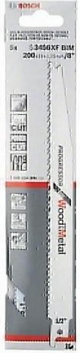 Actual product image Bosch Professional Zubehör Sabre saw blade S 3456 XF, Progressor for Wood and Metal, pack of 5