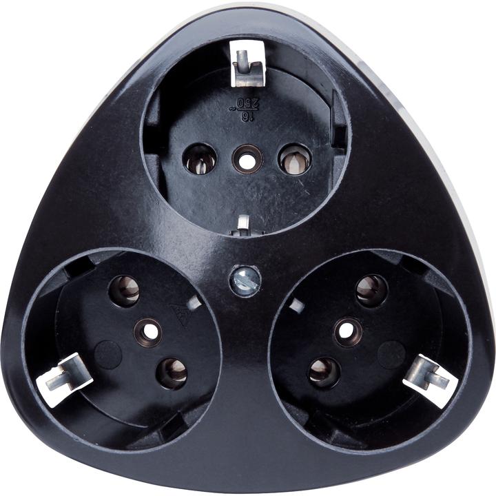 Actual product image Kopp Surface-mounted socket outlet 3-way standard black