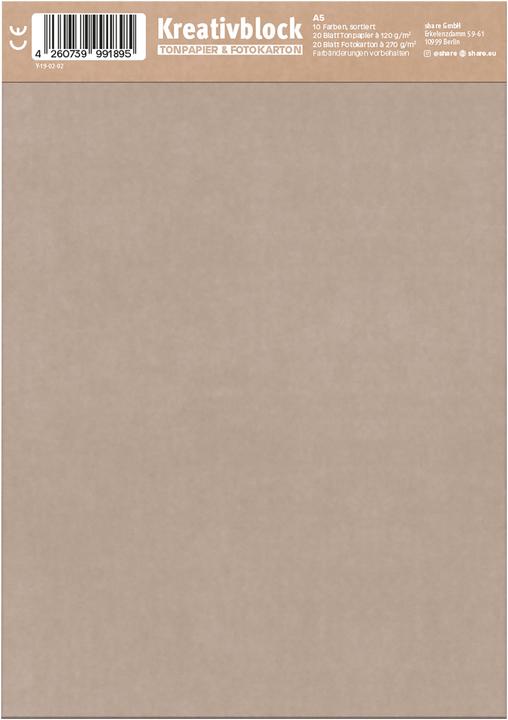 Actual product image Share Creative craft block A5, 40 sheets (40 x)