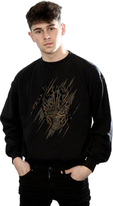 Immagine prodotto Felpa uomo Black Panther Gold Head in cotone (M)