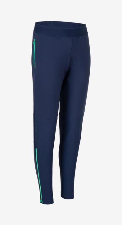 Produktbild Kiprun Laufhose Kinder warm mit Reissverschluss - Warm 900 dunkelblau/grün (122)