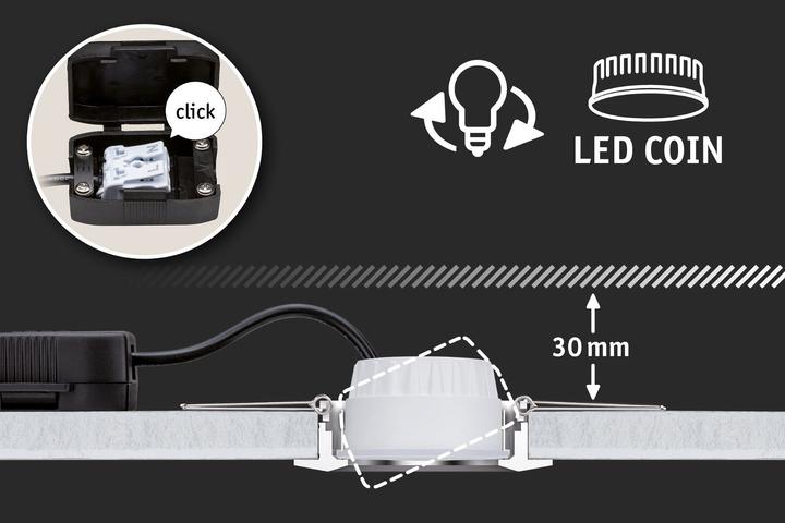 Productafbeelding Paulmann LED inbouwarmatuur Coin Slim (425 lm)