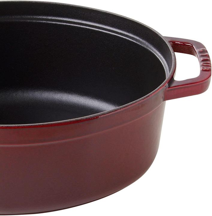 Actual product image Staub Roaster oval dark red (29 cm, Casserole + Stewpot, Cast iron)