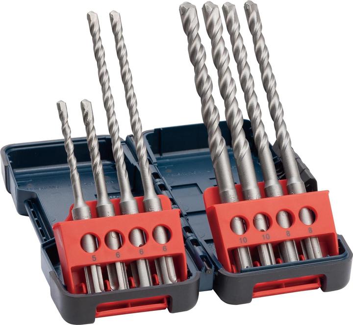 Actual product image Bosch Professional Zubehör 8-piece hammer drill bit set SDS plus-3, Tough Box, 5-10 mm (5,0, 6,0, 8,0)