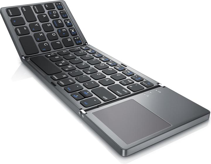 Actual product image Aplic Wireless Keyboard, Foldable Mini Bluetooth Keyboard with Touchpad in Super Slim Design (DE, Wireless)