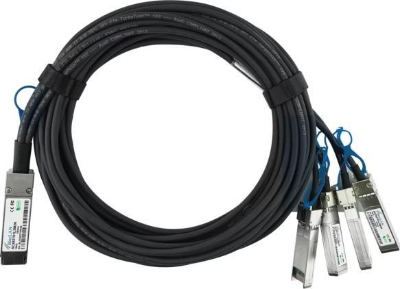 Actual product image BlueLAN Extreme Networks 100G-QSFP-4SFP-P-5M Compatible QSFP28 DAC SC282701L5M26