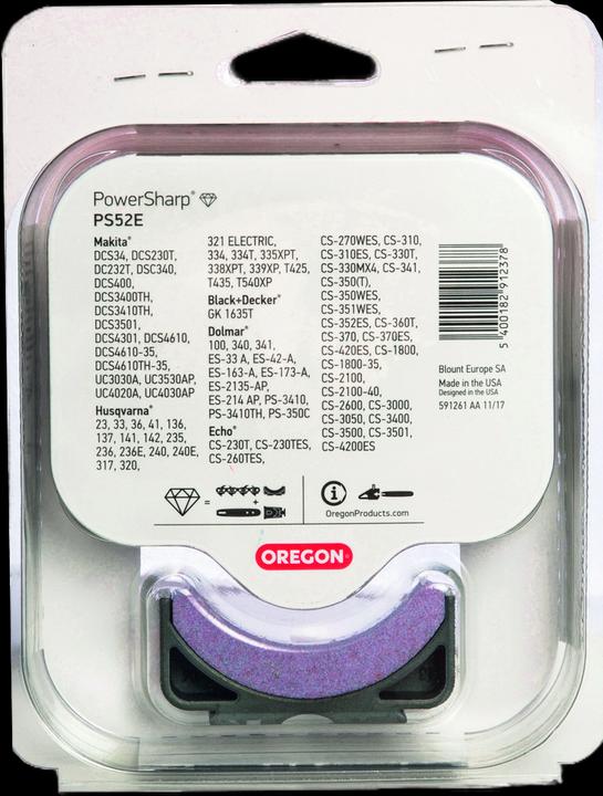 Produktbild Oregon Kette 3/8", 1.3 mm, 52 Treibglieder, PowerSharp + Schleifstein (Kettensäge, Sägekette)