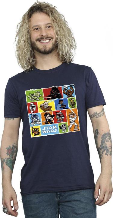 Actual product image Star Wars Mens Comic Drawing Montage T-Shirt (L)