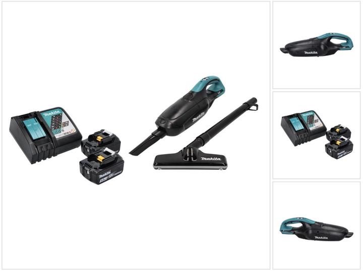Produktbild Makita DCL 182 RT B Akku Staubsauger 18 V Schwarz + 2x Akku 5,0 Ah + Ladegerät