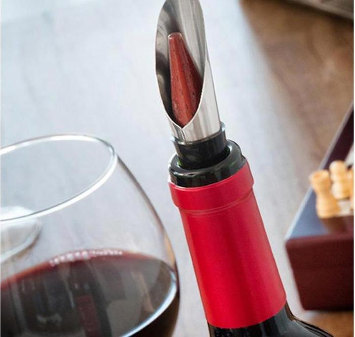 Immagine prodotto Natura Punto Set di accessori per il vino (Chiusura per il vino, Termometro per vino, Anello gocciolante)