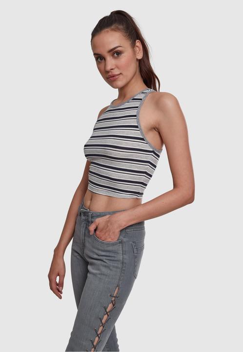 Actual product image Urban Classics Ladies Rib Stripe Cropped Top (L)
