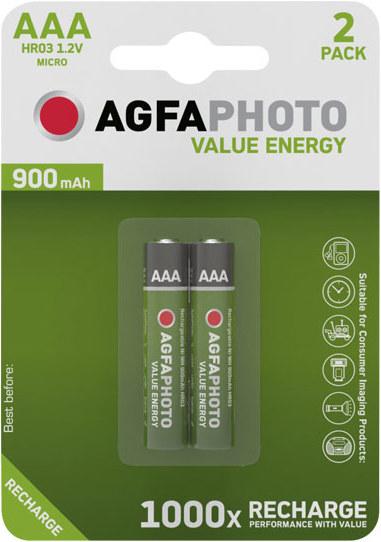 Produktbild AGFAPHOTO Accu Hr03 900 (2 Stk., AAA, 900 mAh)
