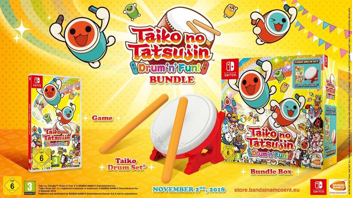 Actual product image Bandai Namco Taiko no Tatsujin: Drum'n Fun - Collectors Edition (Switch, Switch Lite, Switch OLED, Multilingual)
