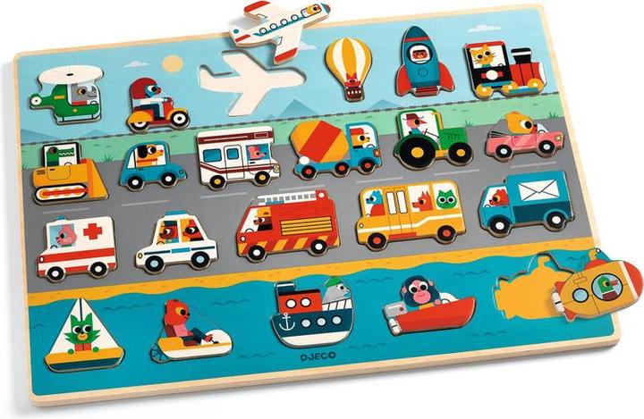 Produktbild Djeco Puzzlo Vroom (22 Teile)